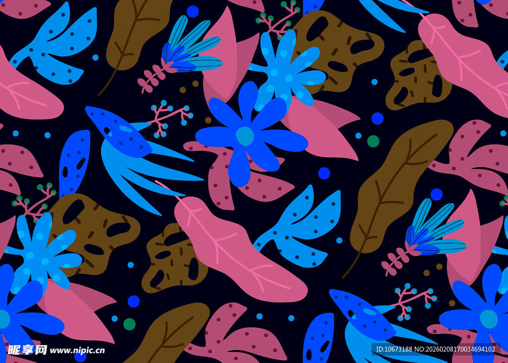 多彩花卉图案背景