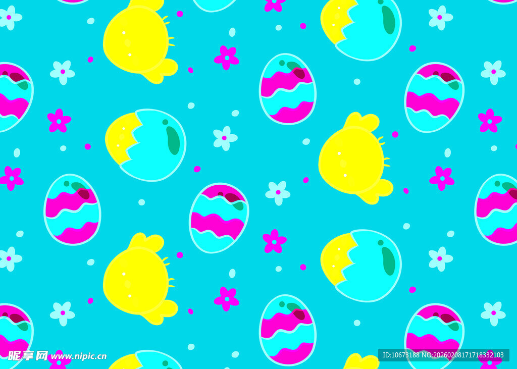 可爱糖果企鹅图案背景