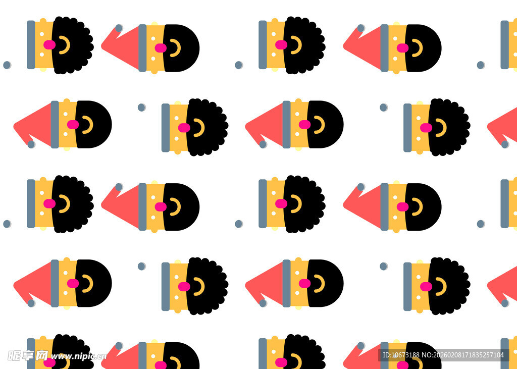 卡通风格几何图案背景