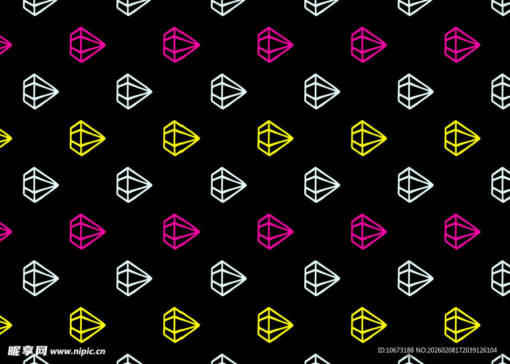 多彩心形图案背景纹理