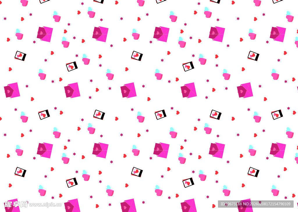 粉色礼物图案背景纹理