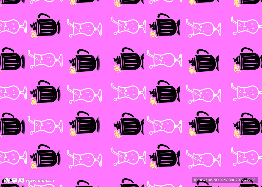 粉色背景的相机图案设计