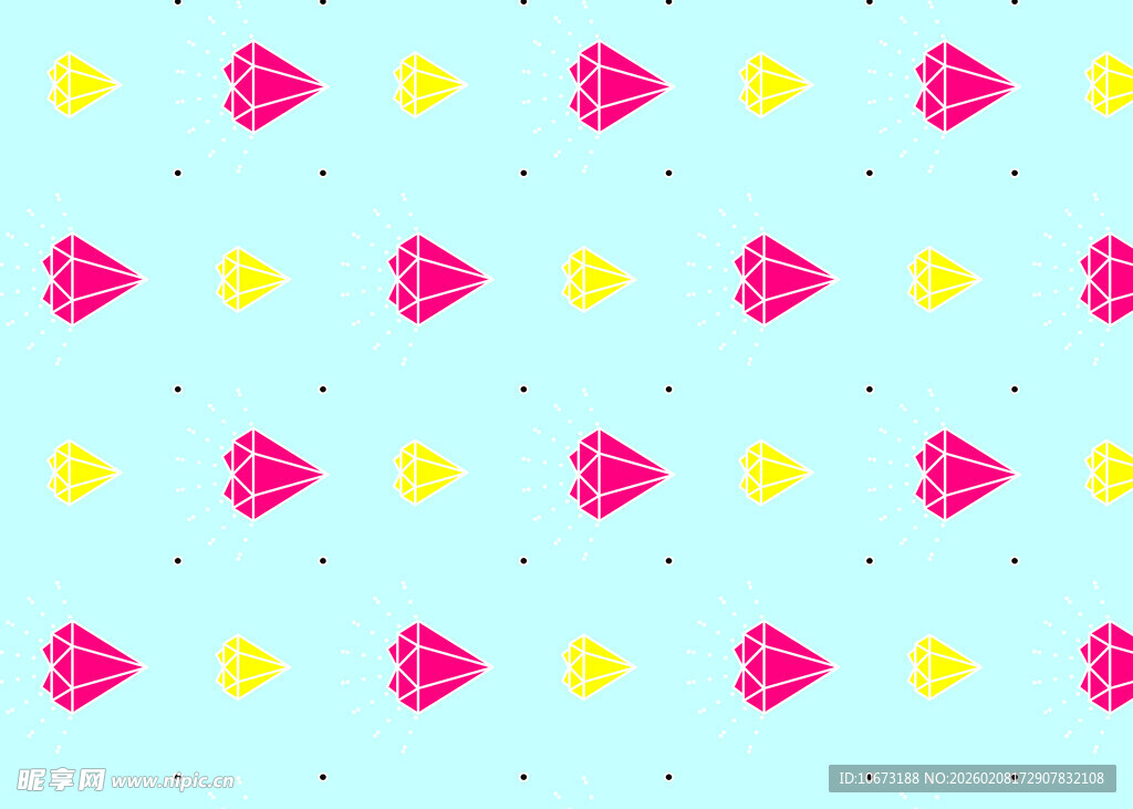 多彩心形图案背景