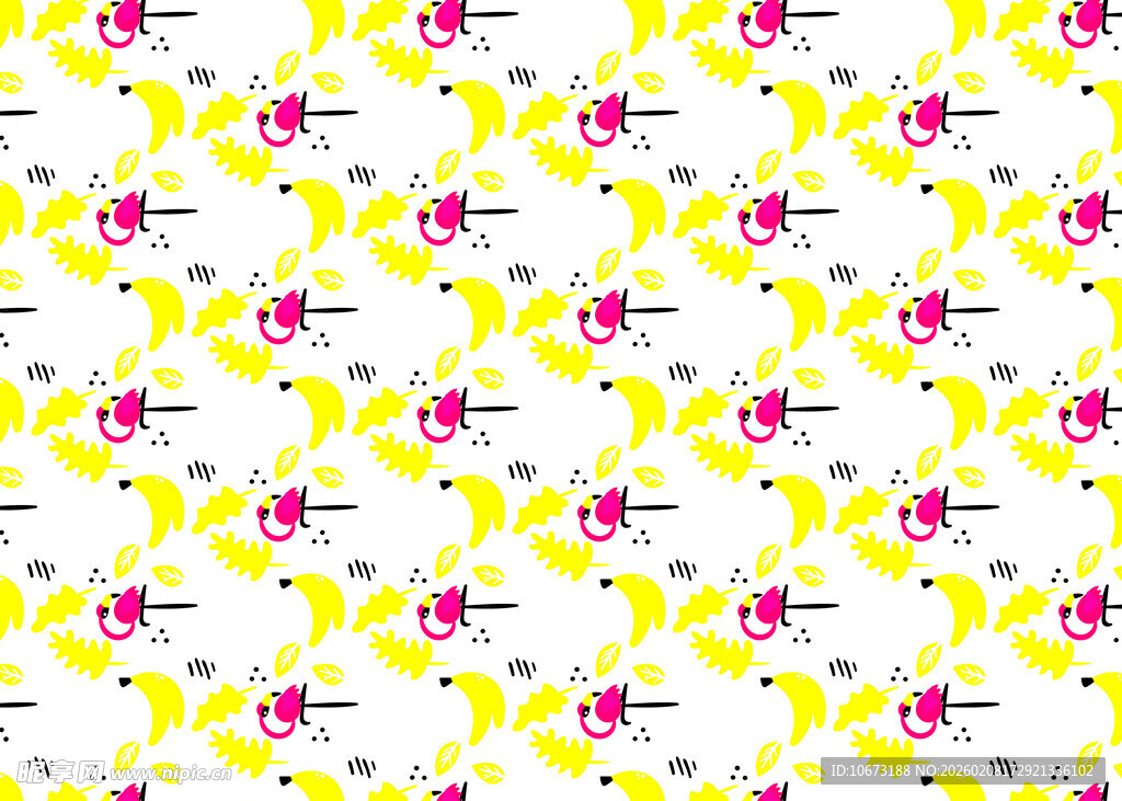 黄色花卉图案背景纹理