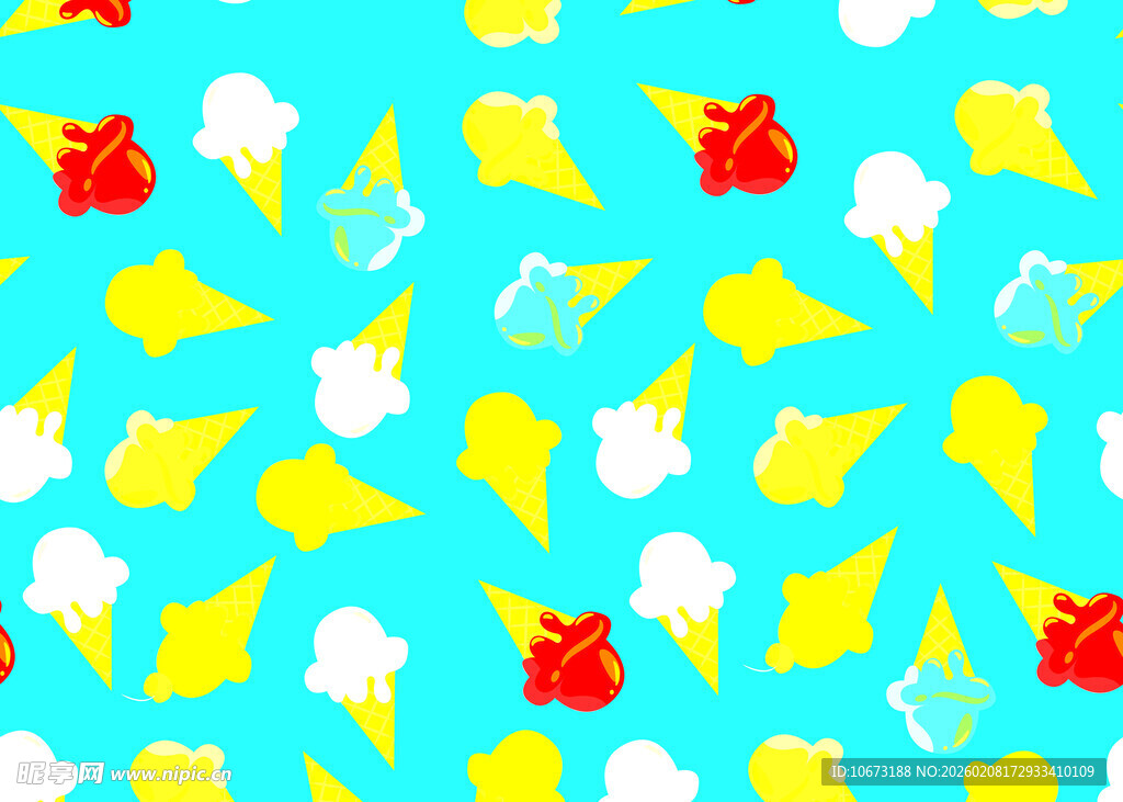 卡通风格多彩图案背景