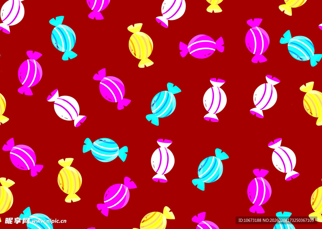 多彩糖果图案背景