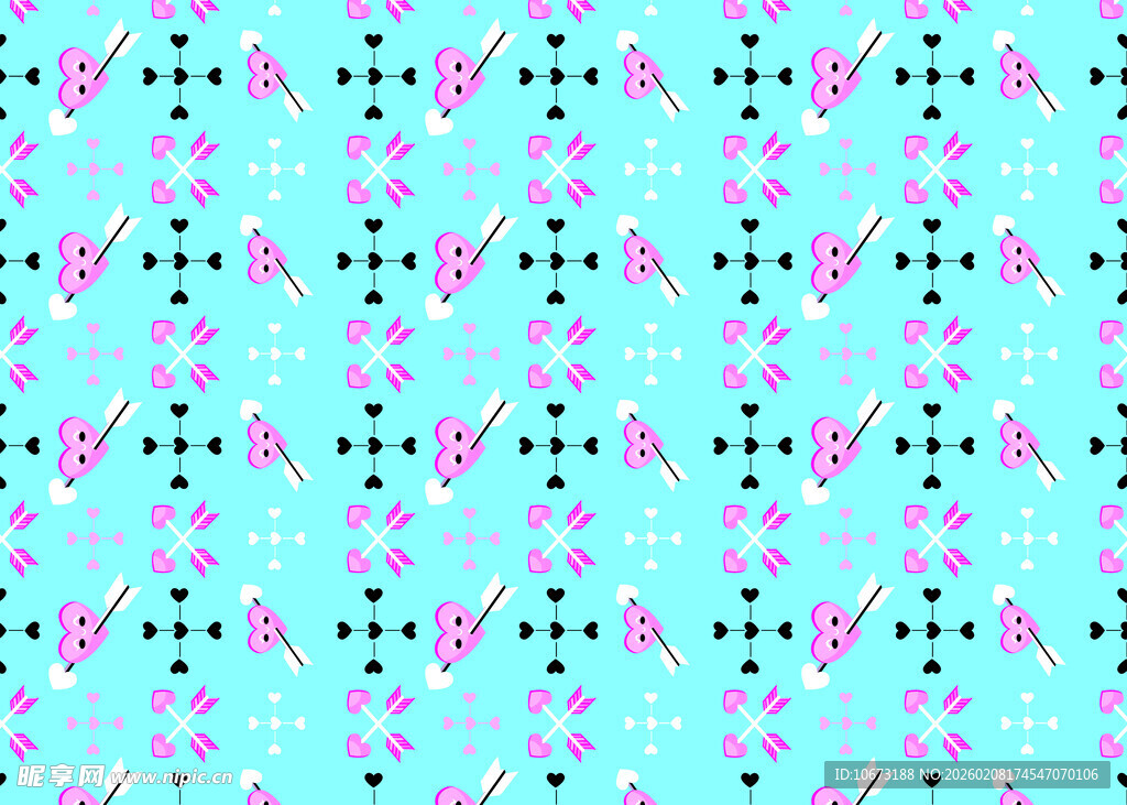 蓝粉几何图案无缝背景