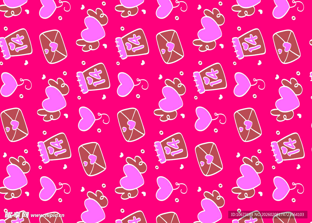 粉色可爱甜点图案背景