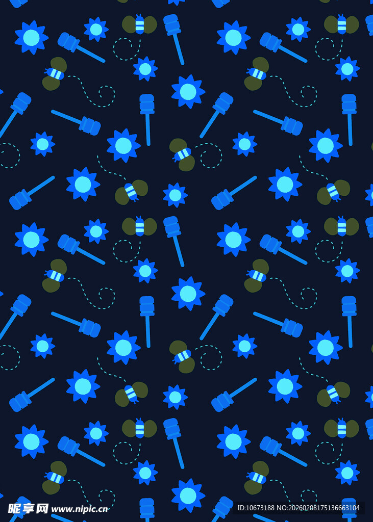 蓝色发光图案背景纹理