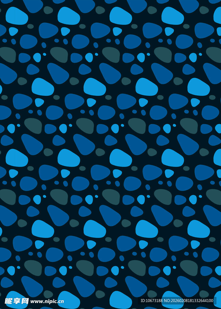 蓝色抽象鱼形图案背景