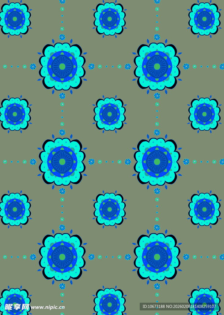 蓝绿相间几何图案纹理