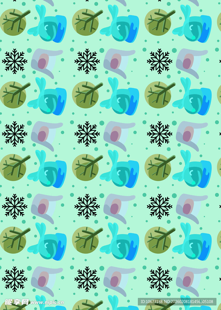 清新花卉茶杯图案设计