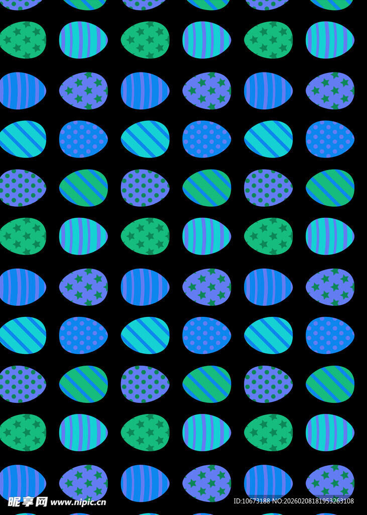 蓝绿几何图案无缝背景