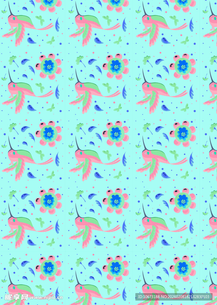 清新花卉图案背景设计