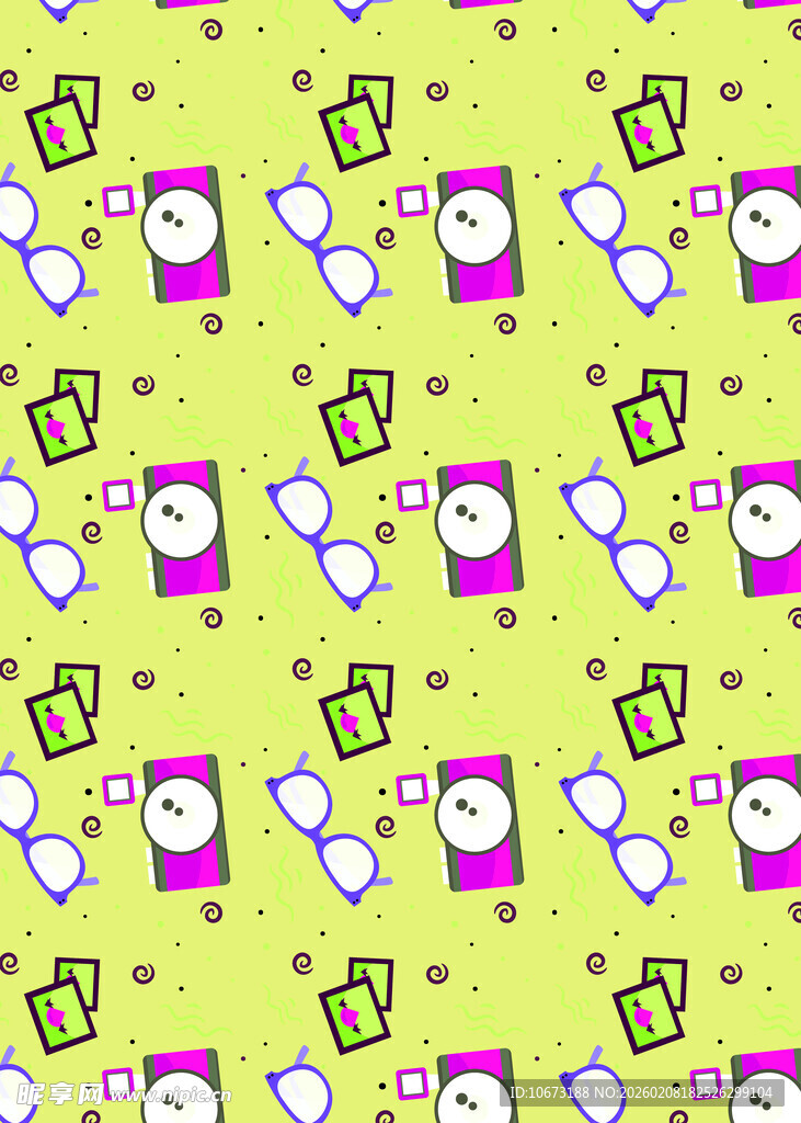可爱卡通图案背景