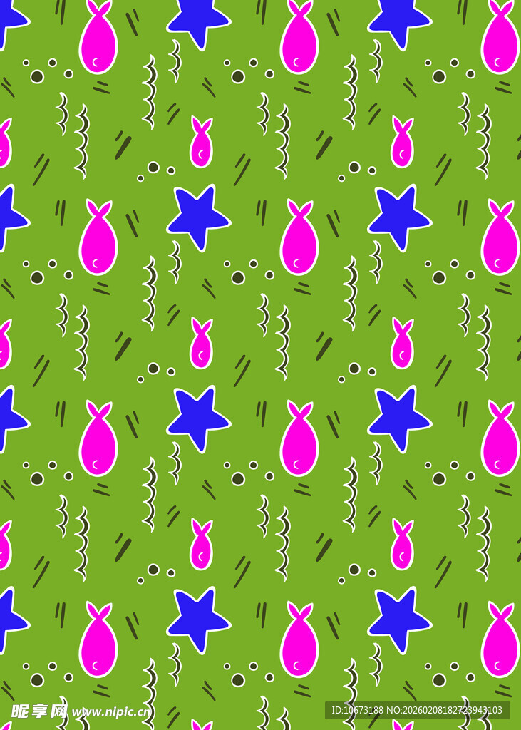 绿色底花卉图案背景图