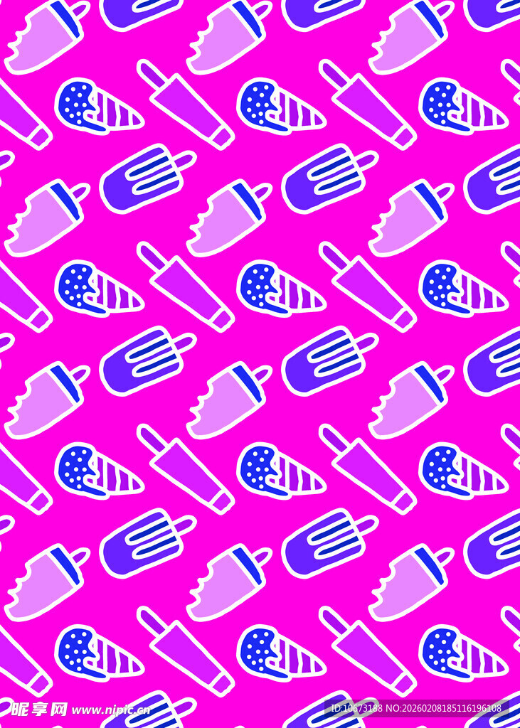 多彩卡通鞋子图案背景