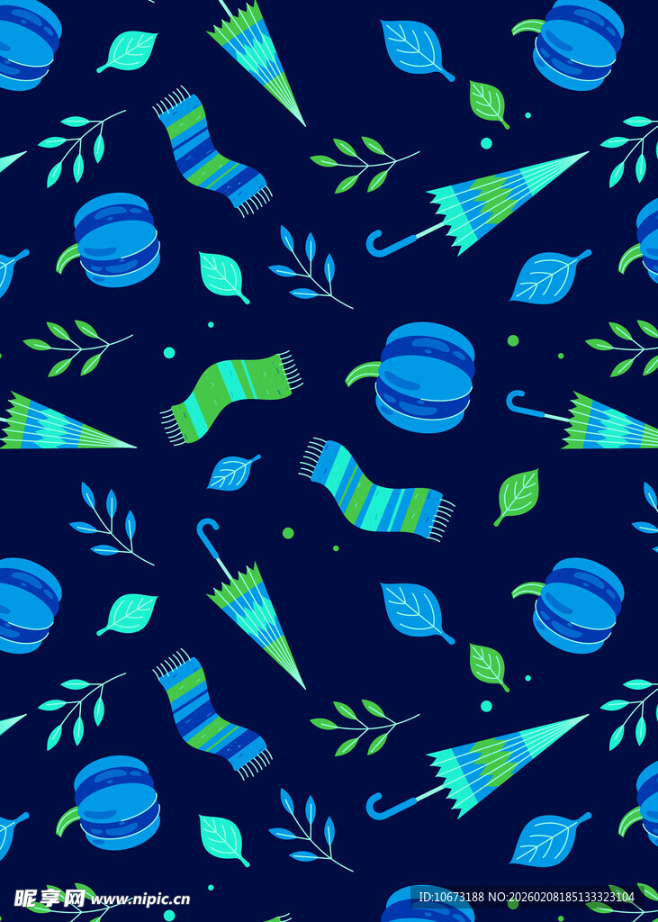 蓝色几何图案无缝背景