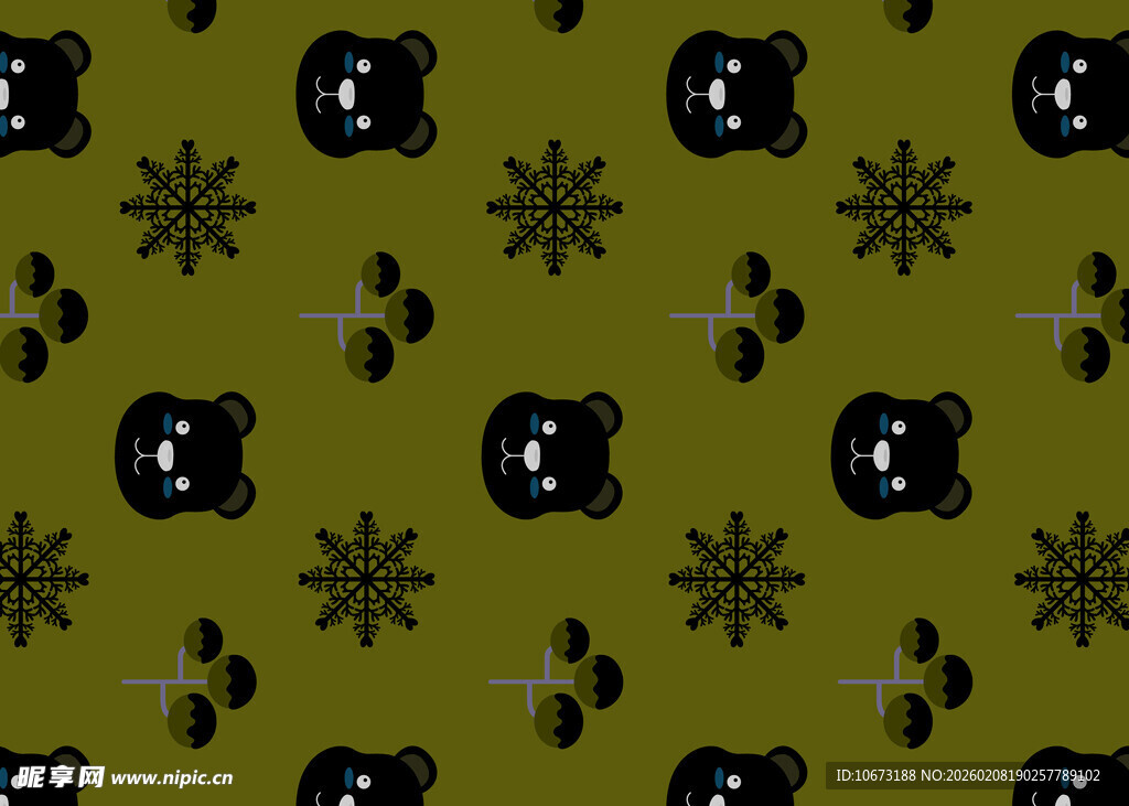 黑色图案的绿色背景纹理