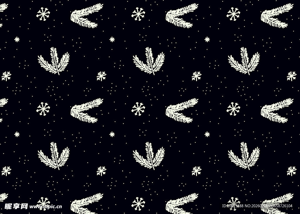 黑色底仙人掌花朵图案