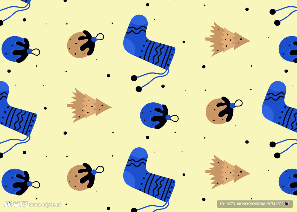 蓝色卡通图案背景纹理