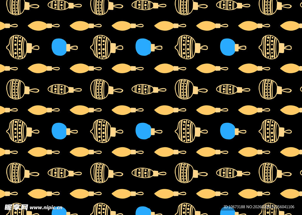 复古灯泡图案背景设计