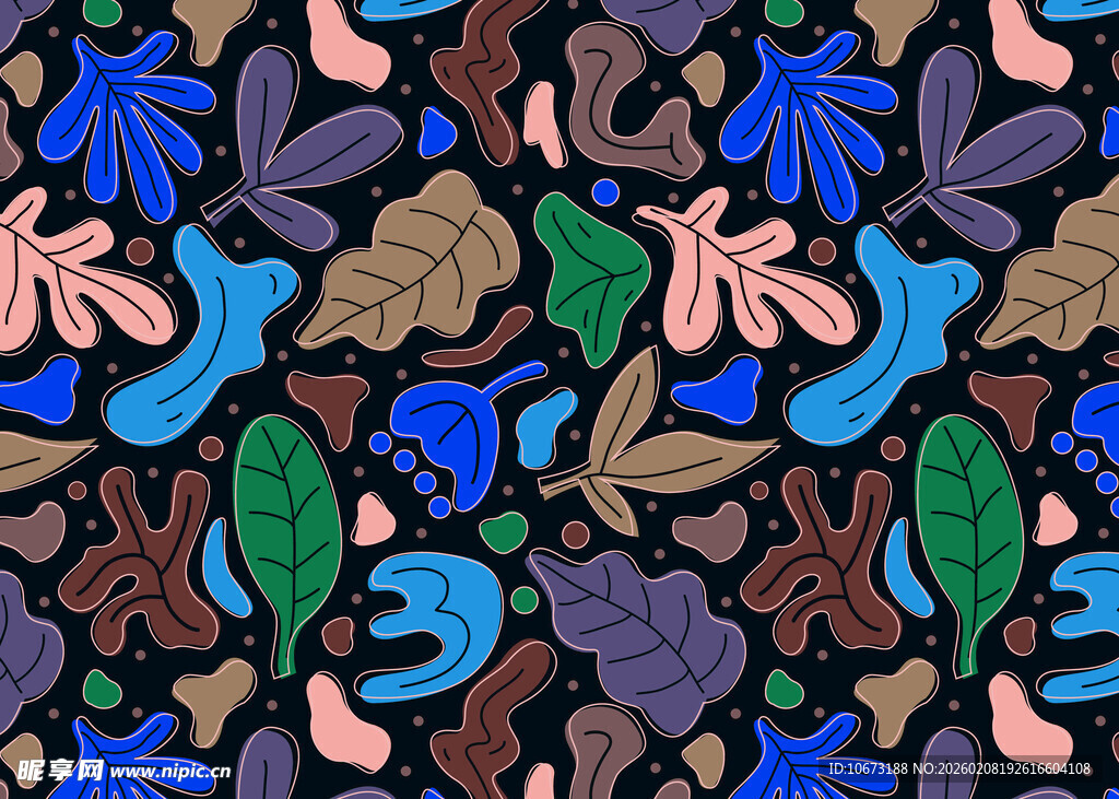 热带植物图案背景纹理