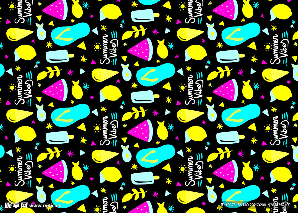 多彩几何图案无缝背景