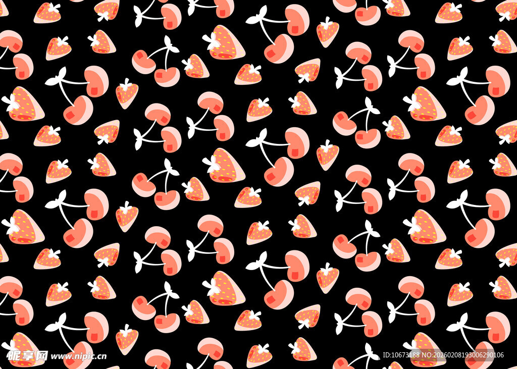 西瓜图案黑色背景纹理