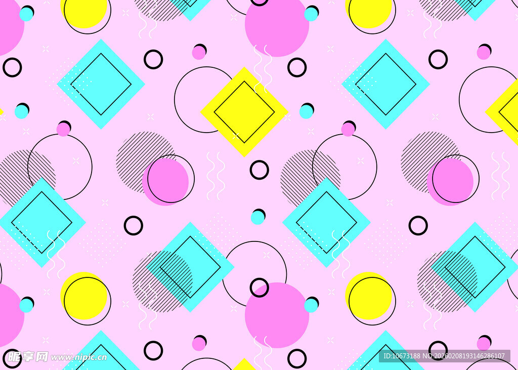 多彩几何图案背景纹理