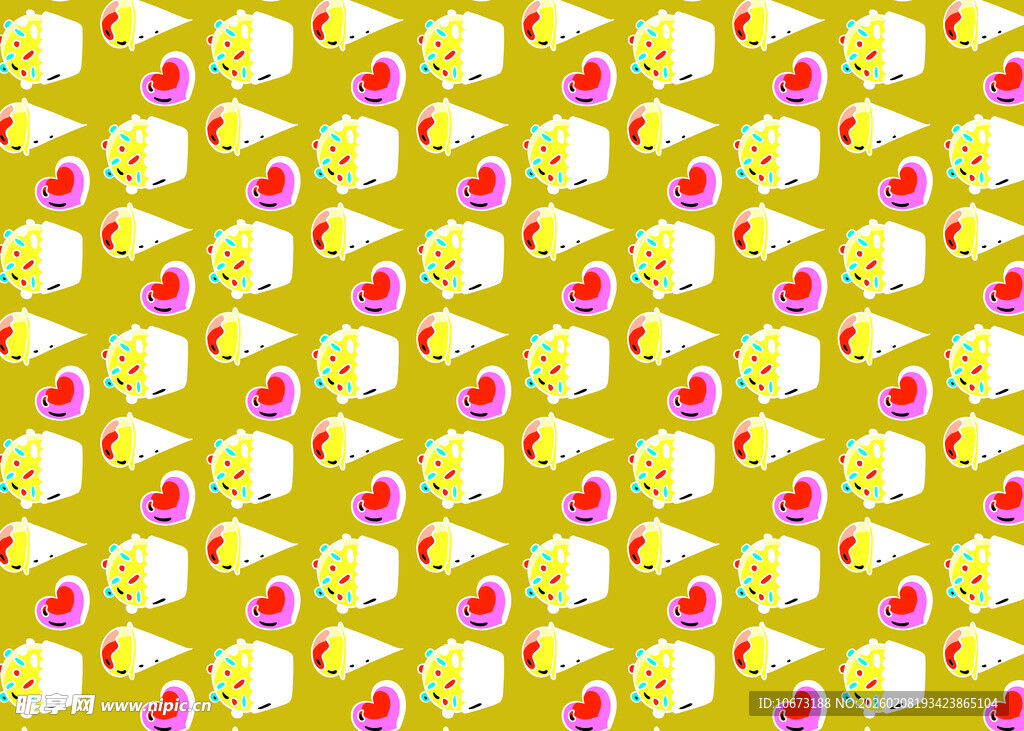 黄色水果图案背景纹理