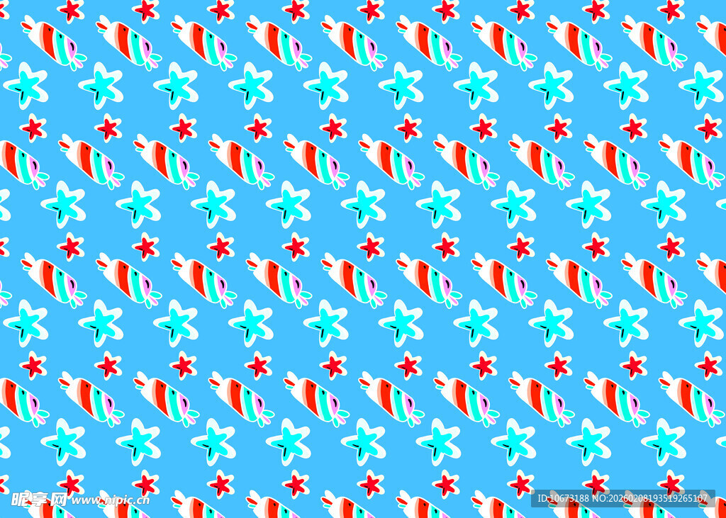 蓝色背景火烈鸟图案纹理