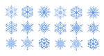 蓝色雪花图案