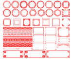 红色边框图案素材集合