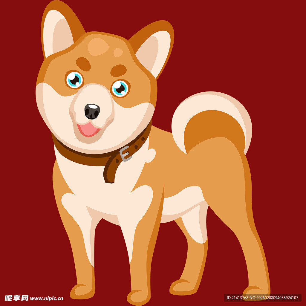 可爱柴犬卡通形象