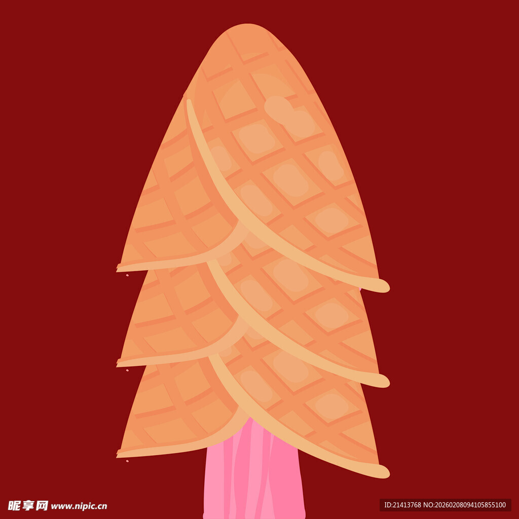 卡通风格的多层锥形物体