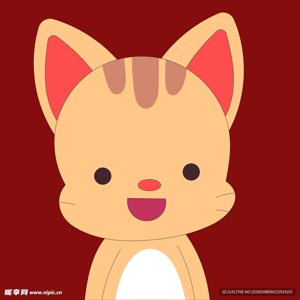 可爱卡通小猫形象