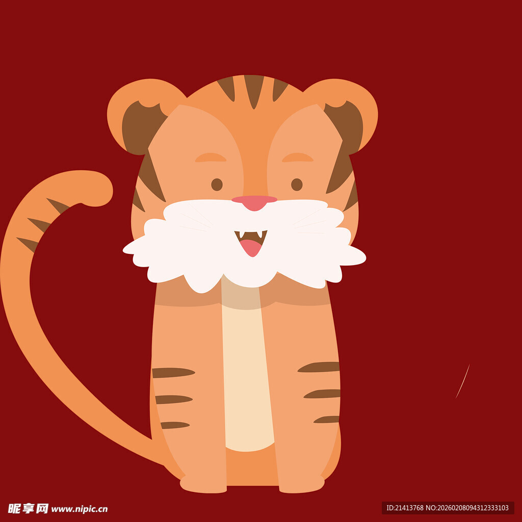 可爱卡通老虎形象