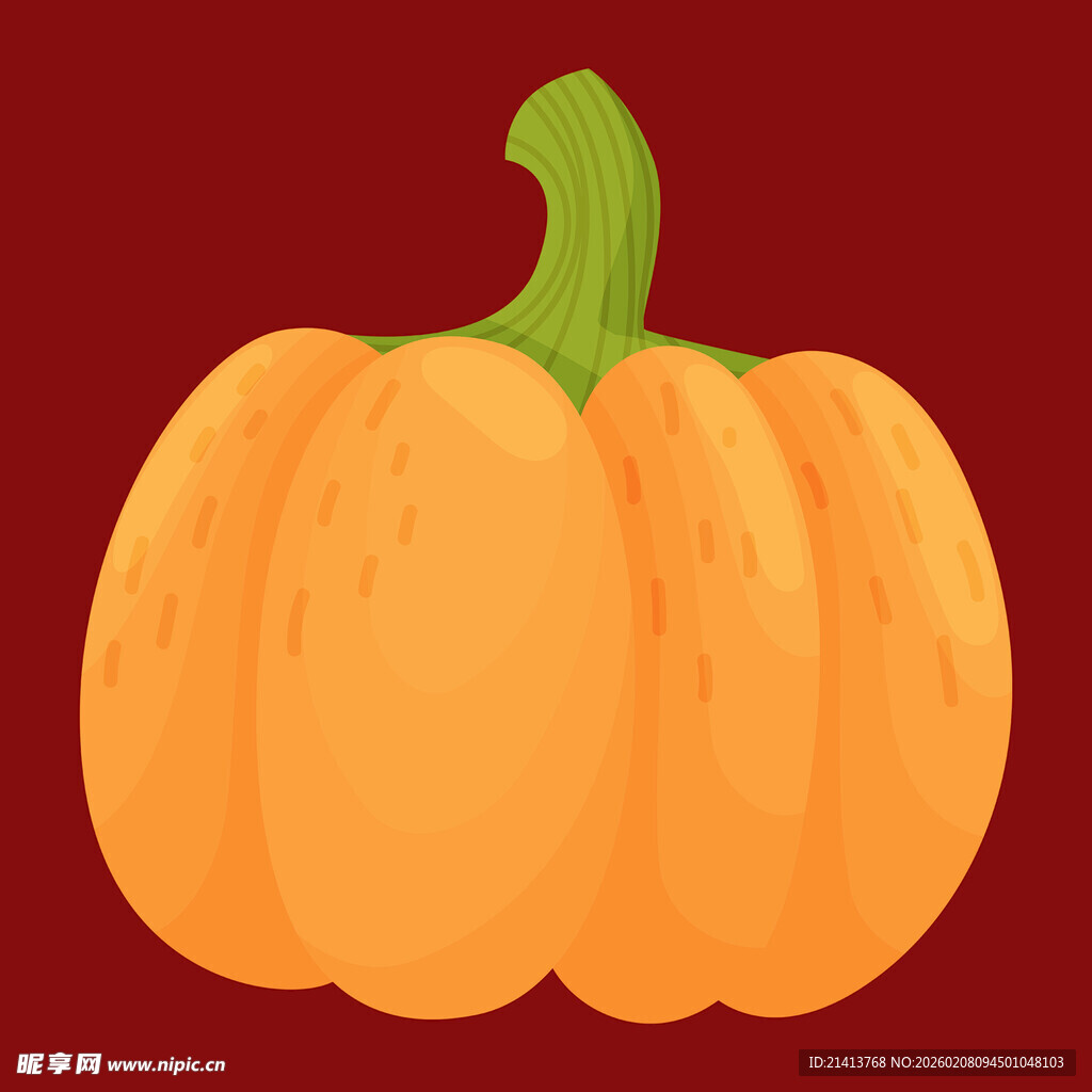 橙色南瓜插画