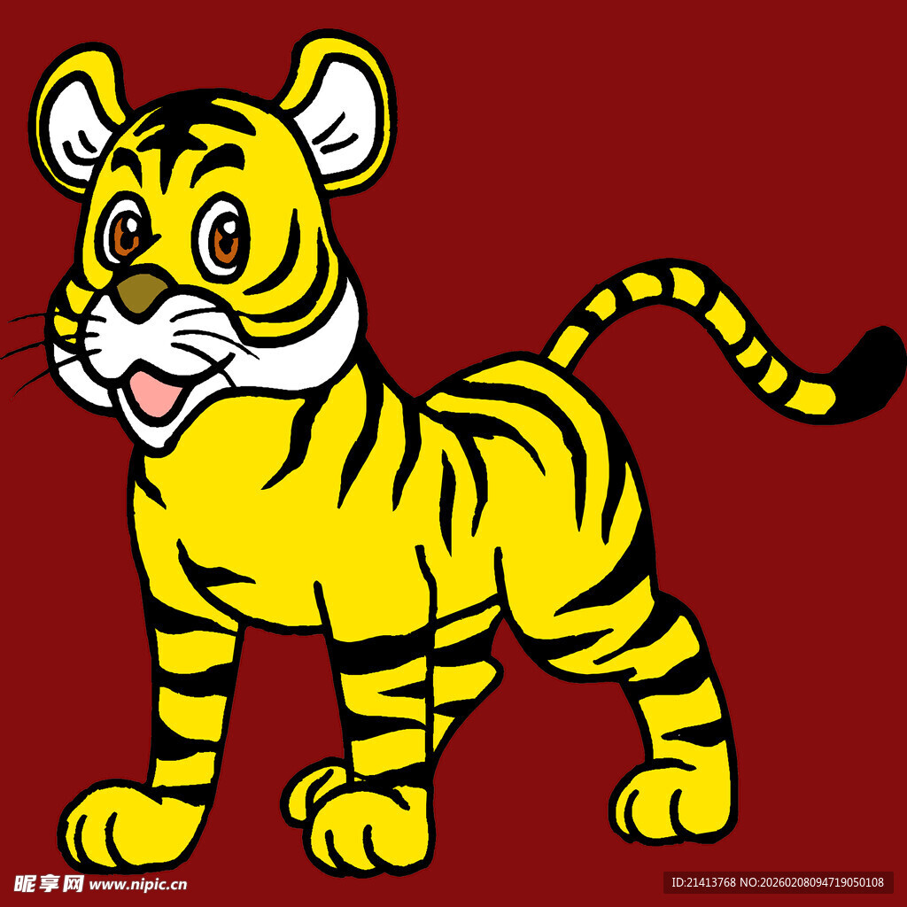 可爱卡通小老虎形象