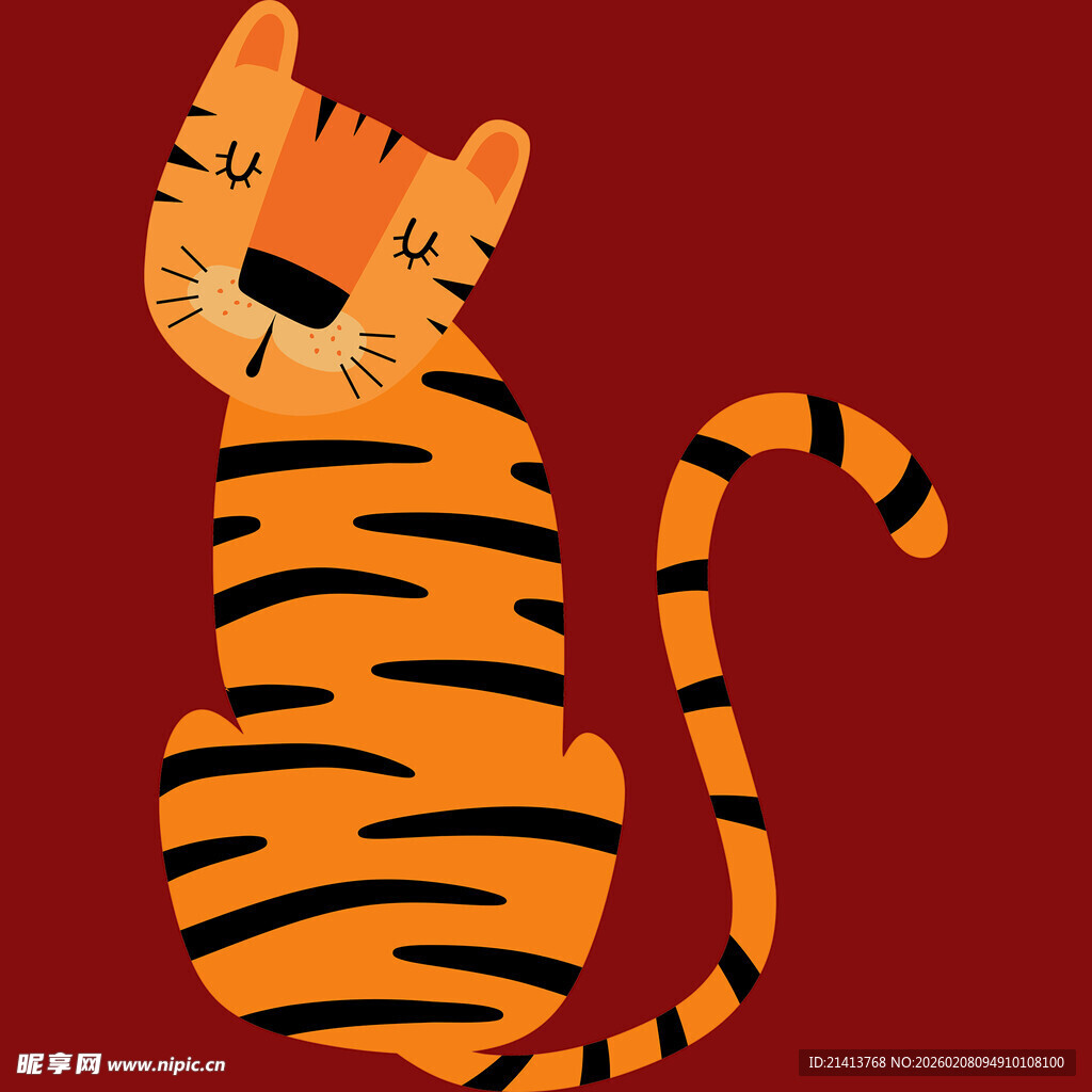 可爱卡通老虎形象