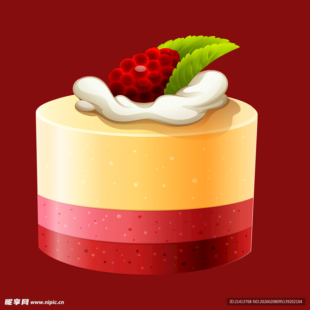 美味多层草莓奶油蛋糕