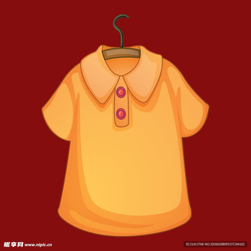 黄色娃娃领儿童上衣