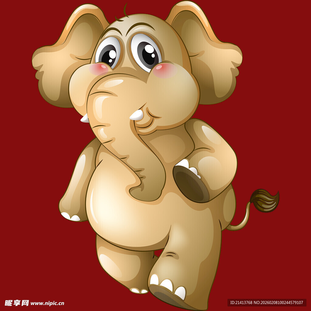 可爱卡通大象形象