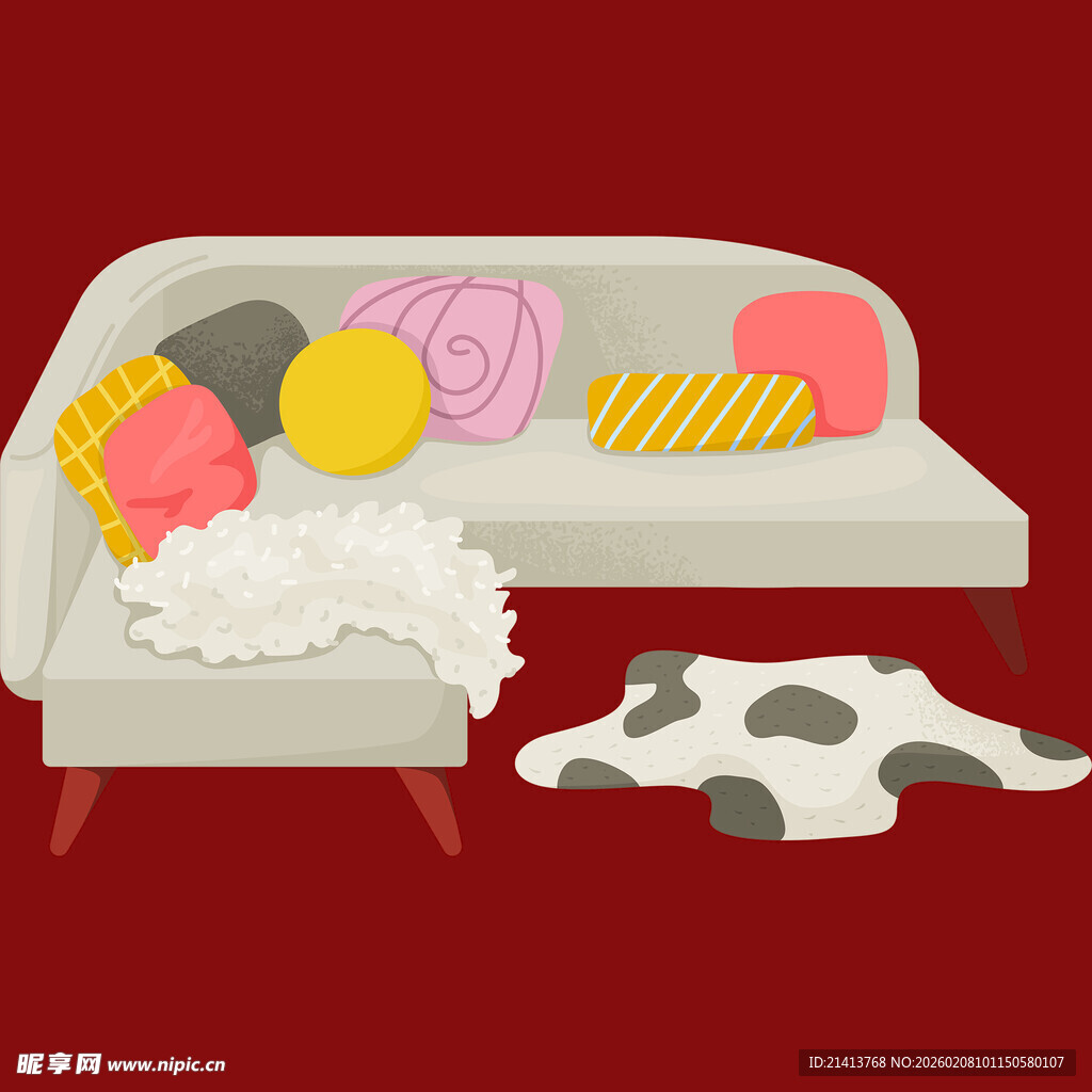 多彩抱枕装点温馨沙发