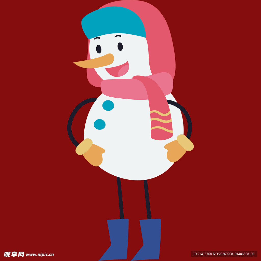 可爱雪人形象