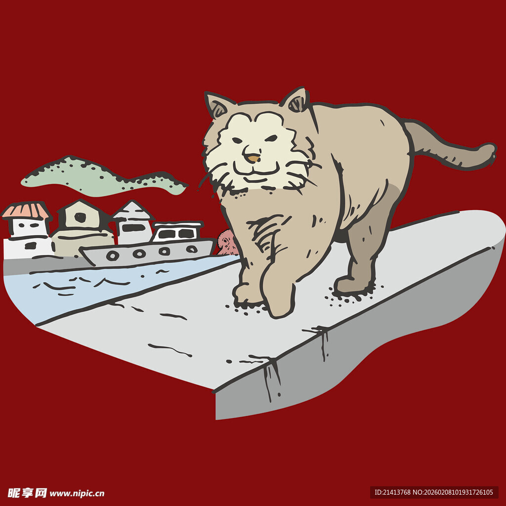 雪地漫步的猫咪