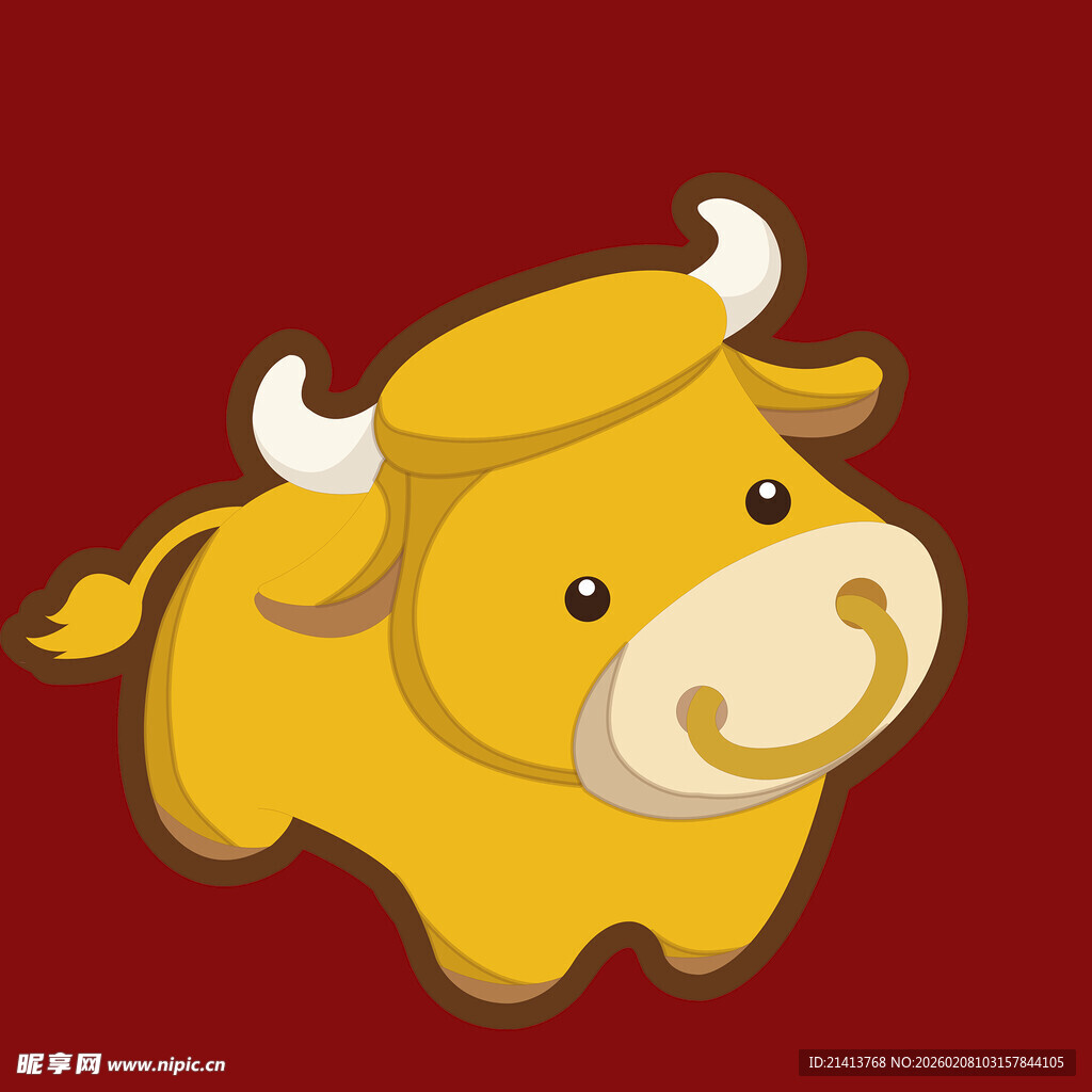 可爱小牛卡通形象