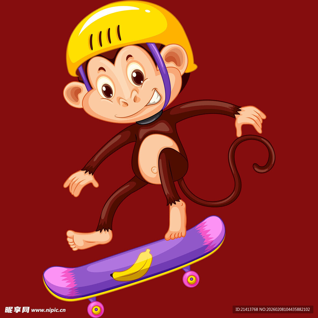 猴子玩滑板的趣味瞬间