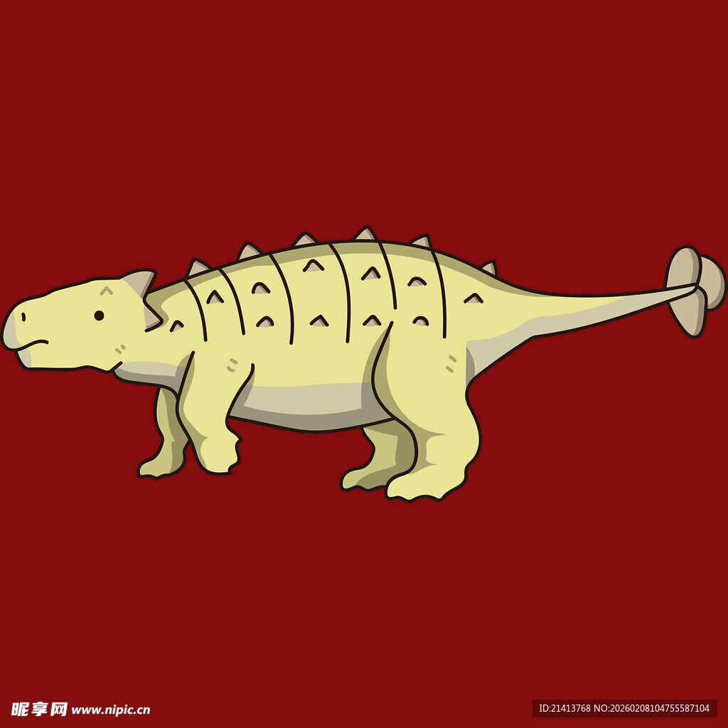 卡通造型的甲龙形象